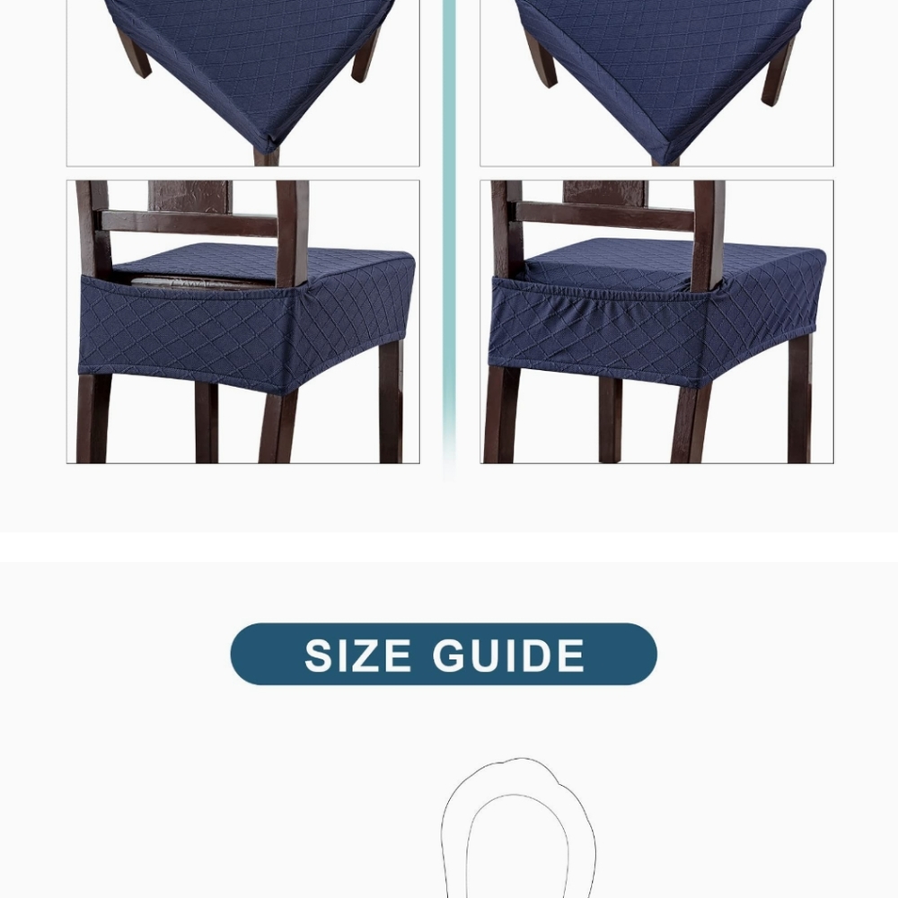 Navy Blue Dining Table Chair Covers
